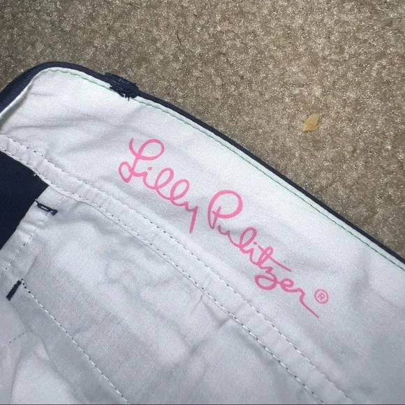 (Lizzy Pulitzer Dark Blue Callahan High Waist shorts size 2 - Picture 7 of 13